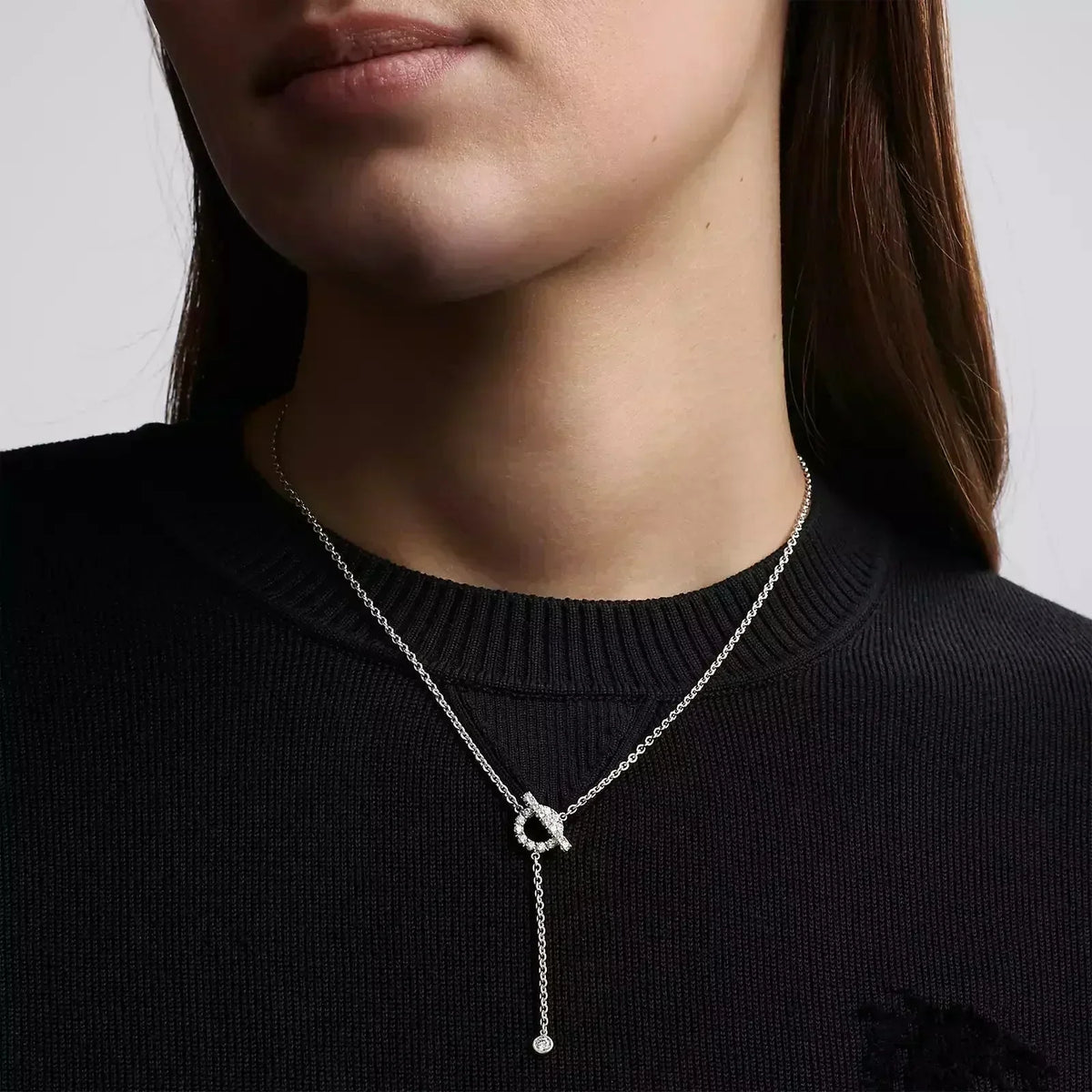 [⭐Spark]FINESSE SILVER DIAMOND NECKLACE