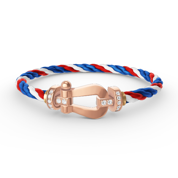 [⭐Spark]FORCE LARGE HORSESHOE HALF DIAMOND BRACELET ROSE GOLD