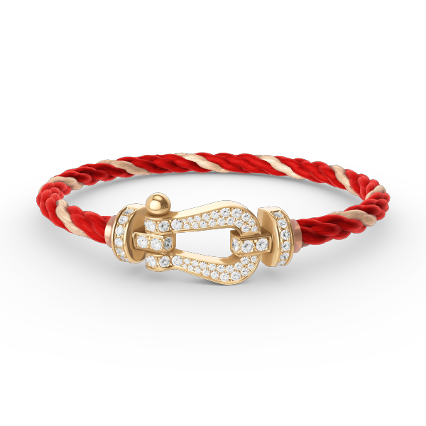 [⭐Spark]FORCE LARGE HORSESHOE FULL DIAMOND BRACELET GOLD