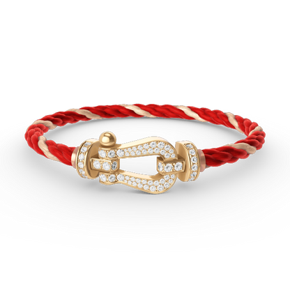 [⭐Spark]FORCE LARGE HORSESHOE FULL DIAMOND BRACELET GOLD