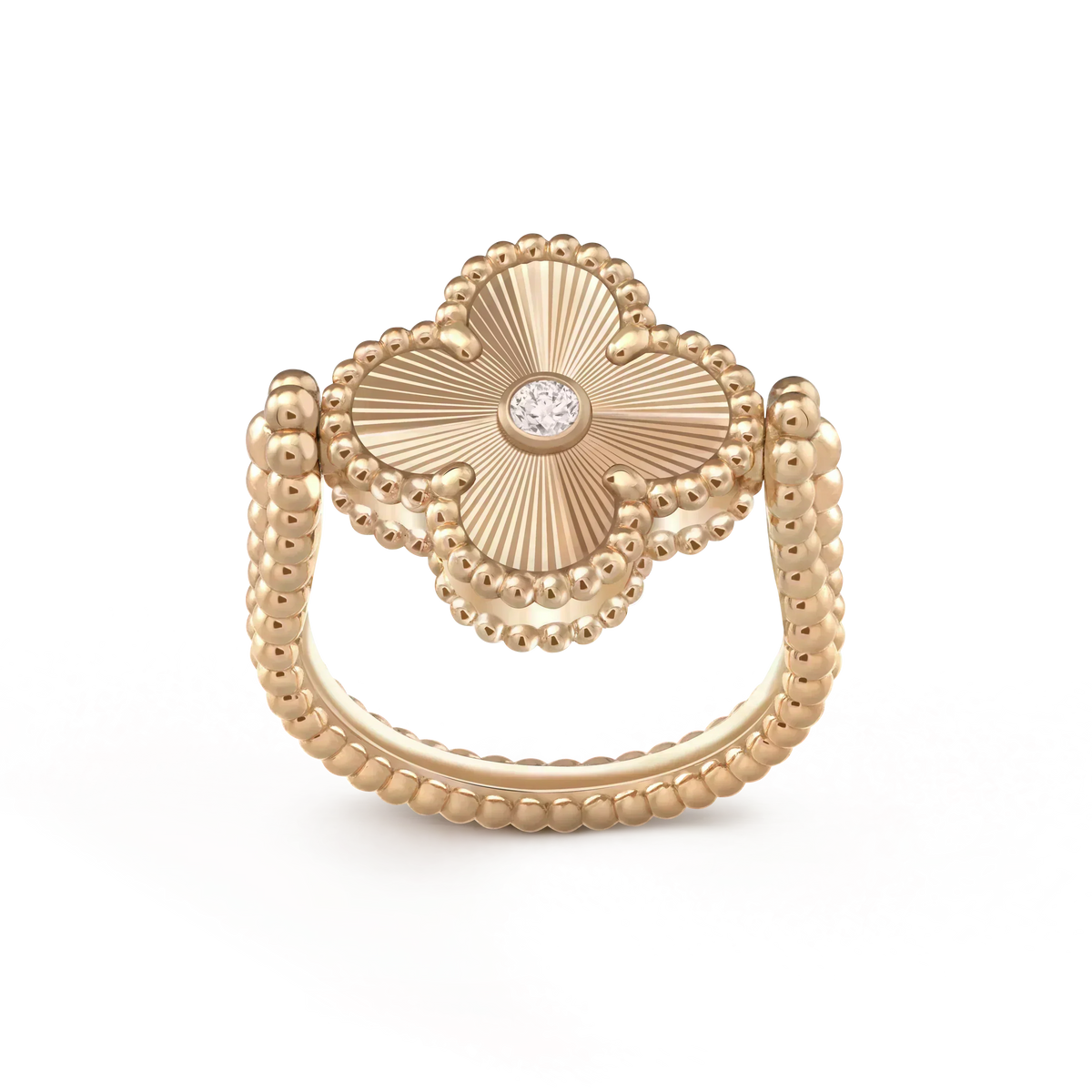 [⭐Spark]CLOVER RIVERSIBLE ROSE GOLD RING