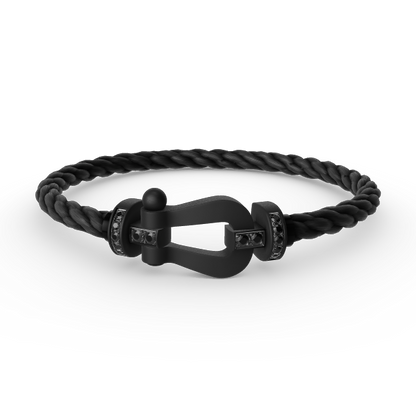[⭐Spark]FORCE LARGE SERIES HORSESHOE BLACK SAMURAI BRACELET