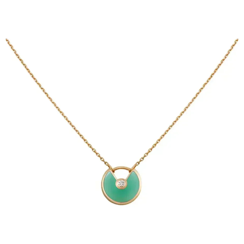 [⭐Spark]AMULETTE GOLD MALACHITE NECKLACE