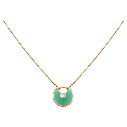 [⭐Spark]AMULETTE GOLD MALACHITE NECKLACE