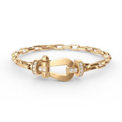[⭐Spark]FORCE LARGE HORSESHOE CLASP  METAL BRACELET