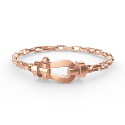 [⭐Spark]FORCE LARGE HORSESHOE CLASP  METAL BRACELET