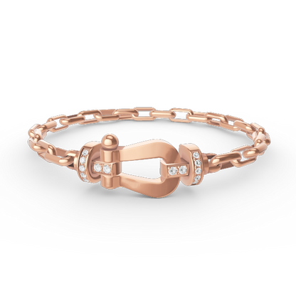 [⭐Spark]FORCE LARGE HORSESHOE CLASP  METAL BRACELET