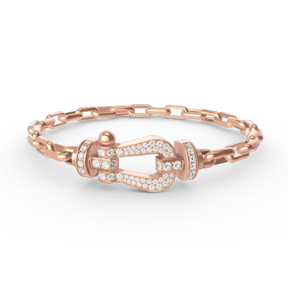[⭐Spark]FORCE LARGE HORSESHOE CLASP  METAL BRACELET