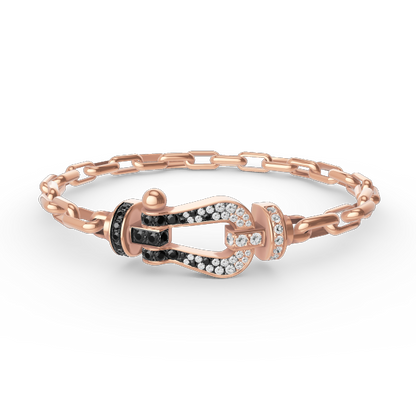 [⭐Spark]FORCE LARGE HORSESHOE CLASP  METAL BRACELET