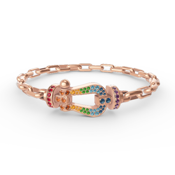 [⭐Spark]FORCE LARGE HORSESHOE CLASP  METAL BRACELET