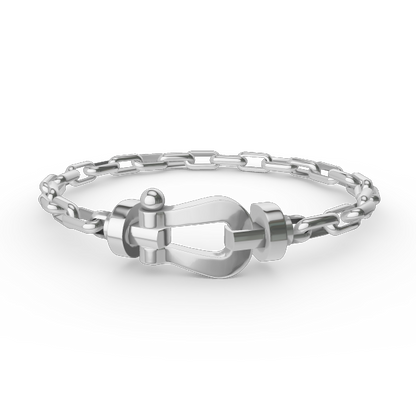 [⭐Spark]FORCE LARGE HORSESHOE CLASP  METAL BRACELET