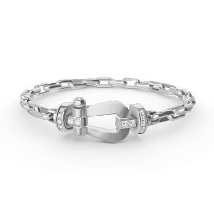 [⭐Spark]FORCE LARGE HORSESHOE CLASP  METAL BRACELET