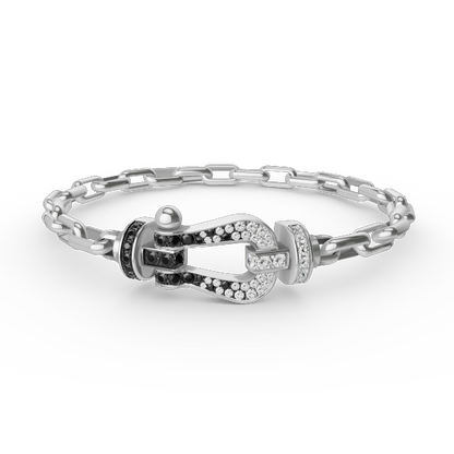 [⭐Spark]FORCE LARGE HORSESHOE CLASP  METAL BRACELET