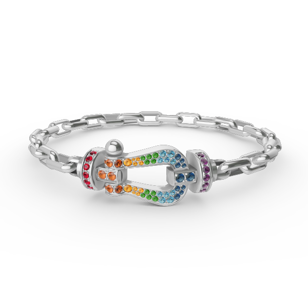[⭐Spark]FORCE LARGE HORSESHOE CLASP  METAL BRACELET
