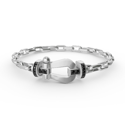 [⭐Spark]FORCE LARGE HORSESHOE CLASP  METAL BRACELET
