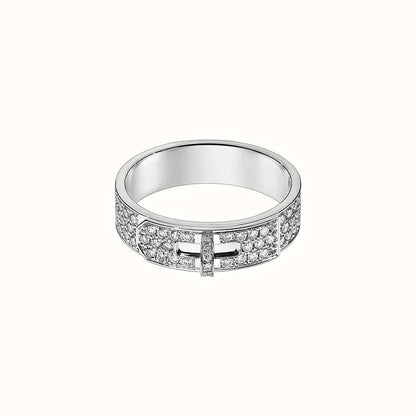 [⭐Spark]KELLY SILVER DIAMOND RING
