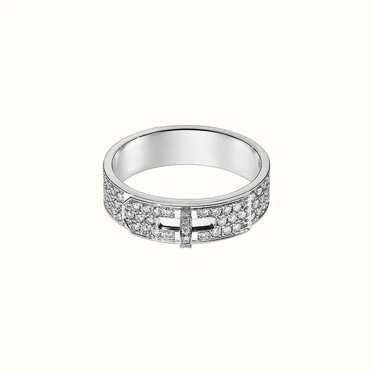 [⭐Spark]KELLY SILVER DIAMOND RING