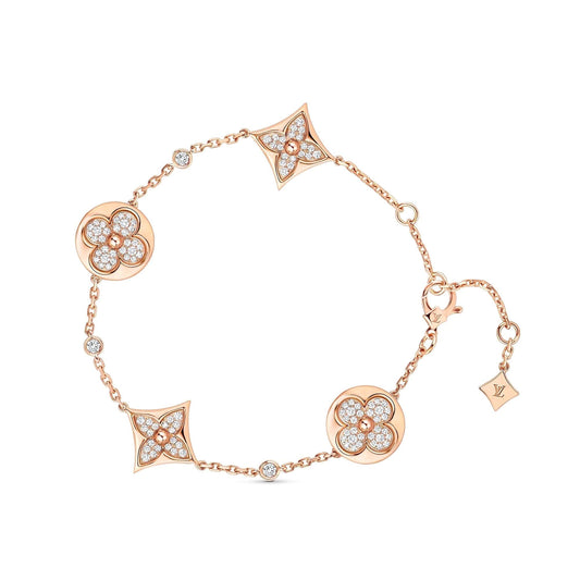 [⭐Spark]STAR AND SUN 4 MOTIFS GOLD DIAMONDS BRACELET