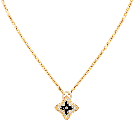 [⭐Spark]STAR PEDANT PINK GOLD DIAMOND NECKLACE