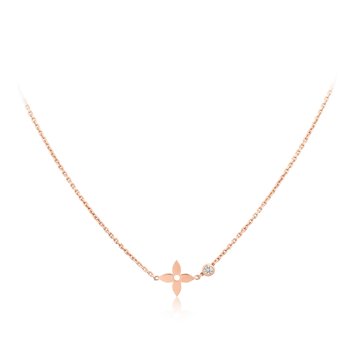 [⭐Spark]BLOSSOM PENDANT PINK GOLD AND DIAMOND