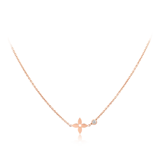[⭐Spark]BLOSSOM PENDANT PINK GOLD AND DIAMOND