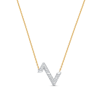 [⭐Spark]VOLT SILVER DIAMOND PEDANT NECKLACE