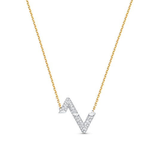 [⭐Spark]VOLT SILVER DIAMOND PEDANT NECKLACE