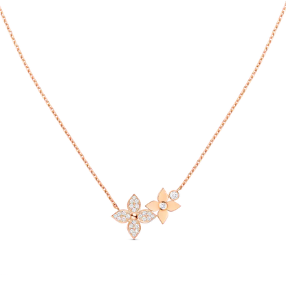 [⭐Spark]STAR BLOSSOM NECKLACE PINK GOLD DIAMONDS