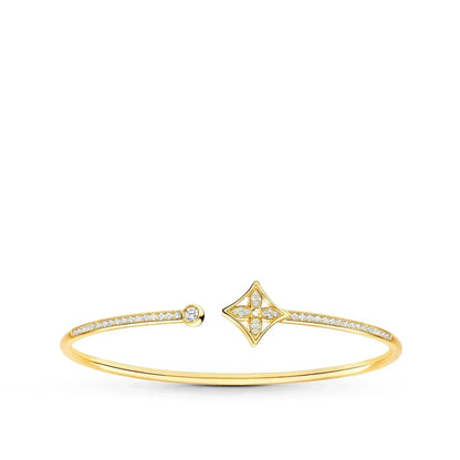 [⭐Spark]IDYLLE GOLD OPEN BRACELET DIAMOND PAVED