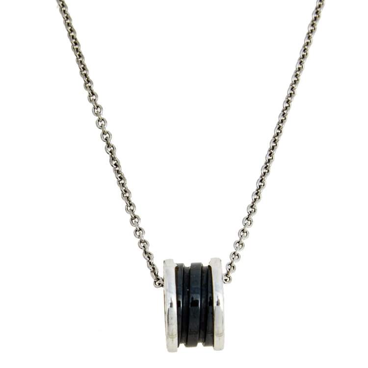 [⭐Spark]ZERO 1 BLACK CERAMIC SILVER NECKLACE