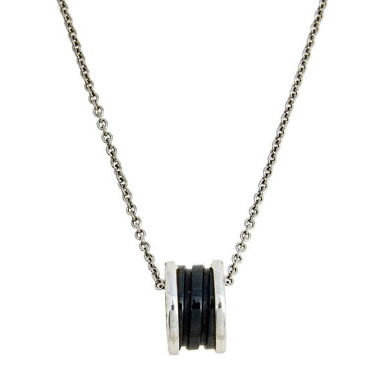 [⭐Spark]ZERO 1 BLACK CERAMIC SILVER NECKLACE
