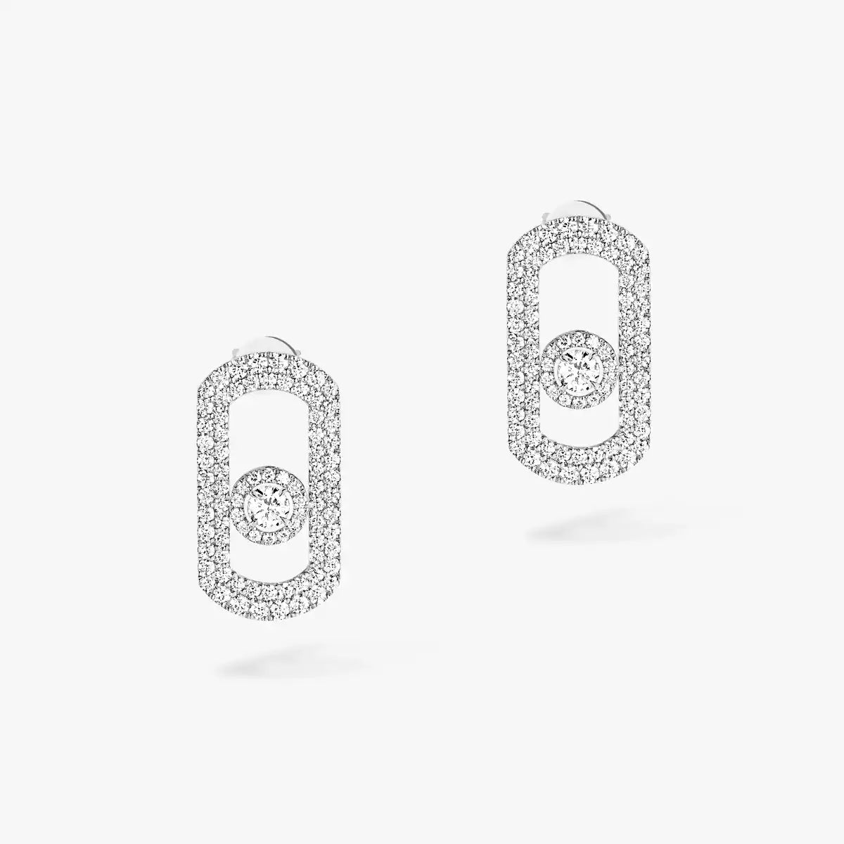 [⭐Spark]So Move Pave_-Set Diamond Earrings in Silver