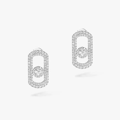 [⭐Spark]So Move Pave_-Set Diamond Earrings in Silver