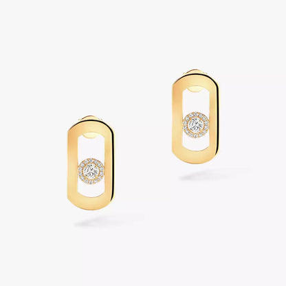 [⭐Spark]So Move Diamond Earrings in Yellow Gold