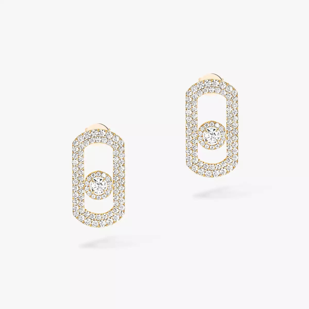 [⭐Spark]So Move Pave_-Set Diamond Earrings in Silver