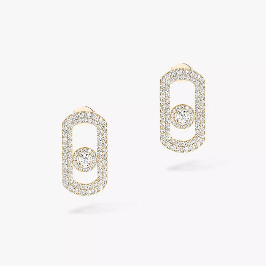 [⭐Spark]So Move Pave_-Set Diamond Earrings in Silver