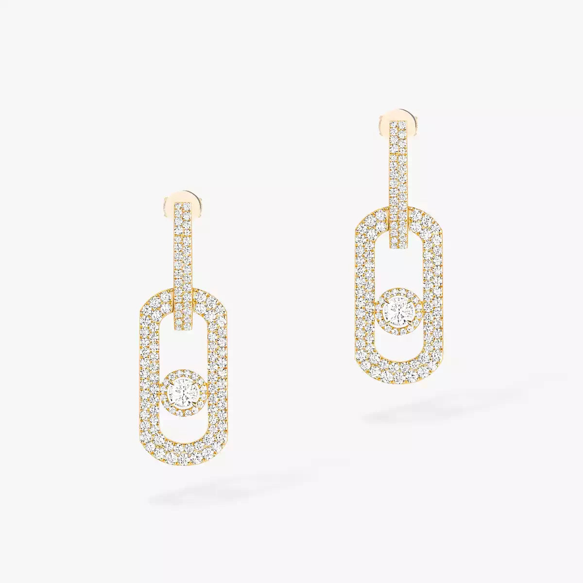 [⭐Spark]So Move XL Pave_-Set Diamond Pendant Earrings