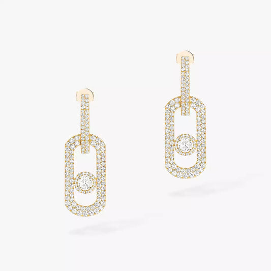 [⭐Spark]So Move XL Pave_-Set Diamond Pendant Earrings