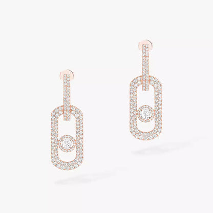 [⭐Spark]So Move XL Pave_-Set Diamond Pendant Earrings