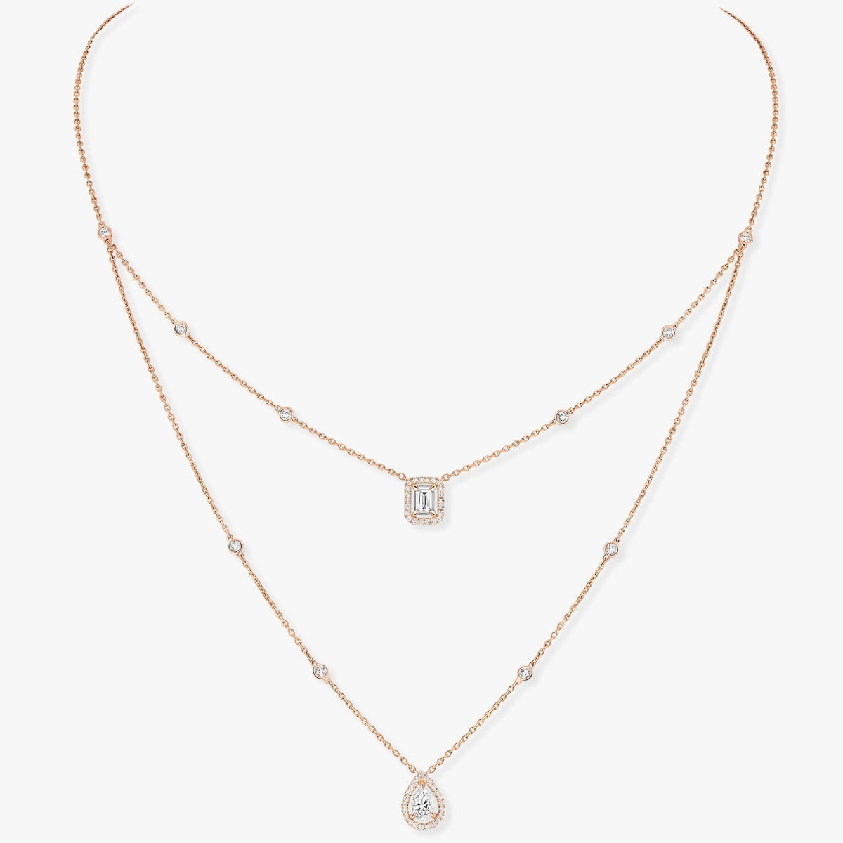 [⭐Spark]MY TWIN 2 ROW DIAMOND NECKLACE