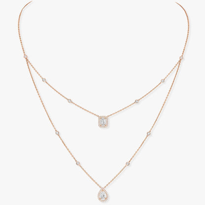 [⭐Spark]MY TWIN 2 ROW DIAMOND NECKLACE