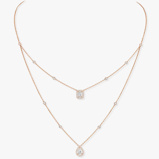 [⭐Spark]MY TWIN 2 ROW DIAMOND NECKLACE