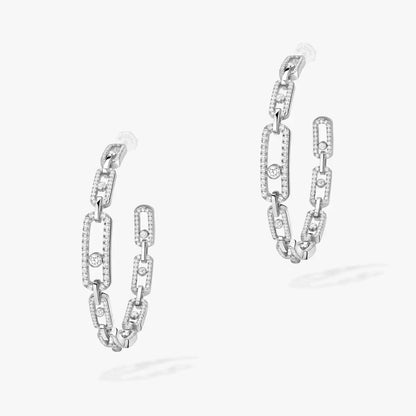 [[⭐Spark]Move Link Diamond Hoop Earrings