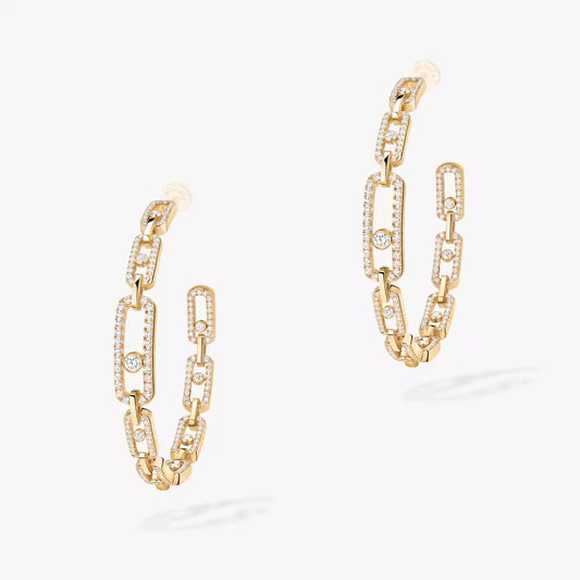 [[⭐Spark]Move Link Diamond Hoop Earrings