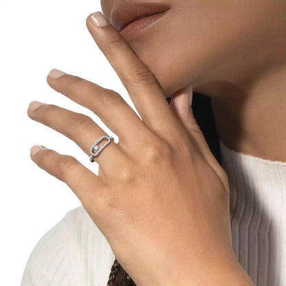 [⭐Spark]Move Uno Diamond Ring in Gold