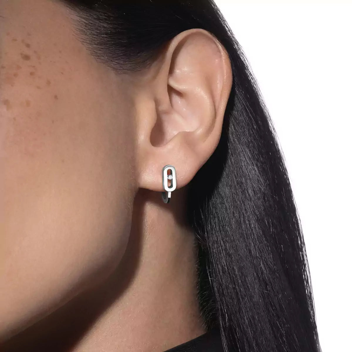 [⭐Spark]Diamond Mini Hoop Earrings Move Classique