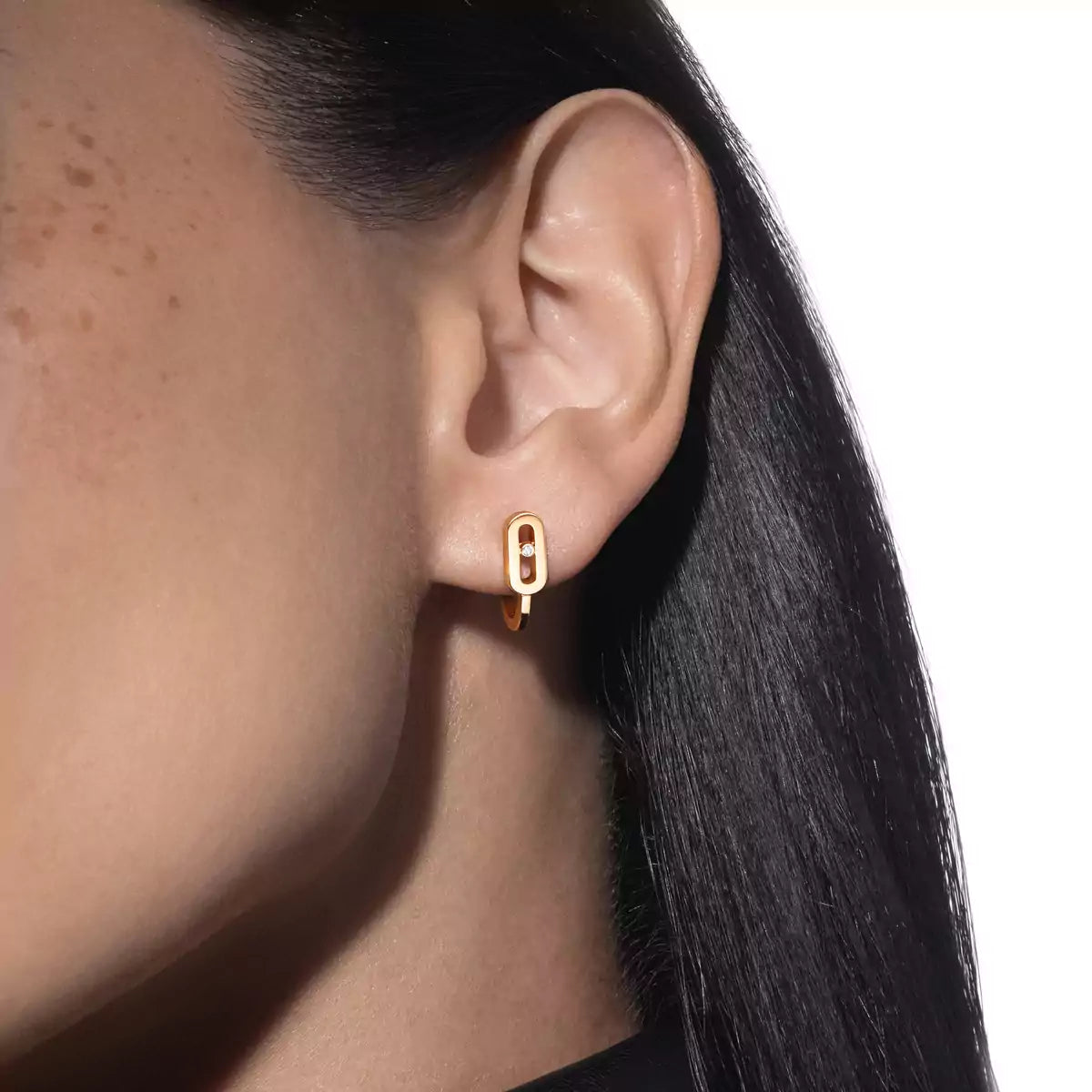 [⭐Spark]Diamond Mini Hoop Earrings Move Classique