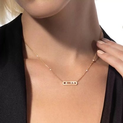 [⭐Spark] Baby Move Gold Diamond Necklace