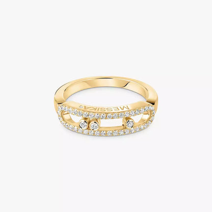 [⭐Spark] Baby Move Gold Diamond Pave_ Ring