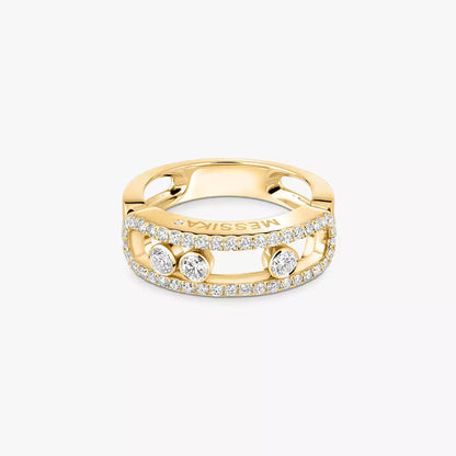 [⭐Spark] Move Gold Diamond Pave_ Ring